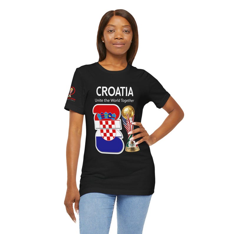 Camiseta de Croacia 2026 con el escudo y el trofeo de la Copa del Mundo / Camiseta para aficionados al fútbol croata imagen 15