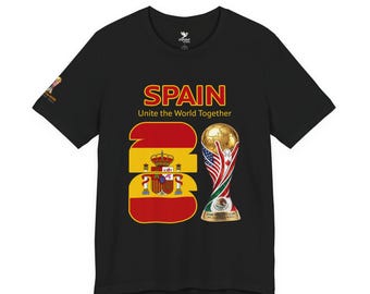 Spanien 2026, WM Pokal T-Shirt | Spanien Flagge Fussball T-Shirt
