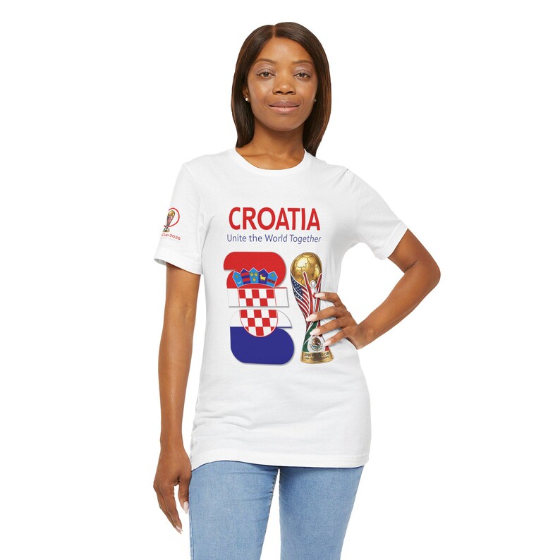 Croatia 2026, Flag Crest World Cup Shirt | Soccer Tee image 15