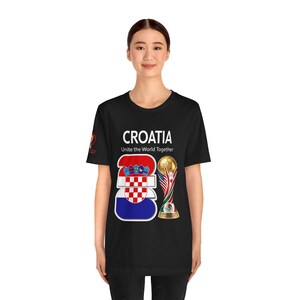 Camiseta de Croacia 2026 con el escudo y el trofeo de la Copa del Mundo / Camiseta para aficionados al fútbol croata imagen 7