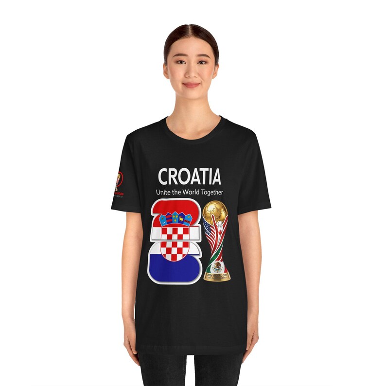 Camiseta de Croacia 2026 con el escudo y el trofeo de la Copa del Mundo / Camiseta para aficionados al fútbol croata imagen 7