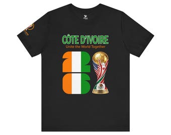 Côte d'Ivoire 2026, World Cup Logo Tee | Ivory Coast Football T-Shirt