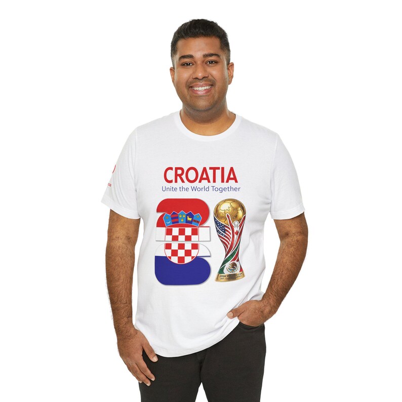 Croatia 2026, Flag Crest World Cup Shirt | Soccer Tee image 12