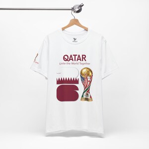 Qatar 2026, World Cup Trophy Tee | Qatar flag football shirt - [IMG 092 [World Cup 2026 - QATAR 001] White image 8