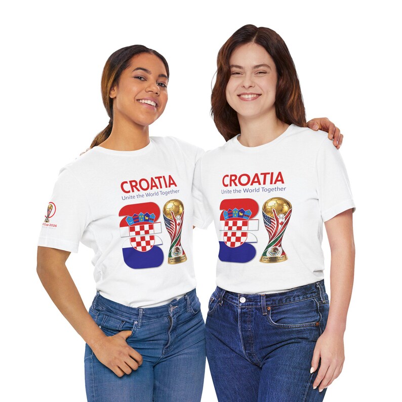 Croatia 2026, Flag Crest World Cup Shirt | Soccer Tee image 18