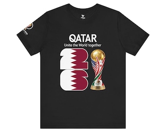 Qatar 2026, World Cup trophy design Tee | Unite the World Together - [IMG 093 [World Cup 2026 - QATAR 002] Black