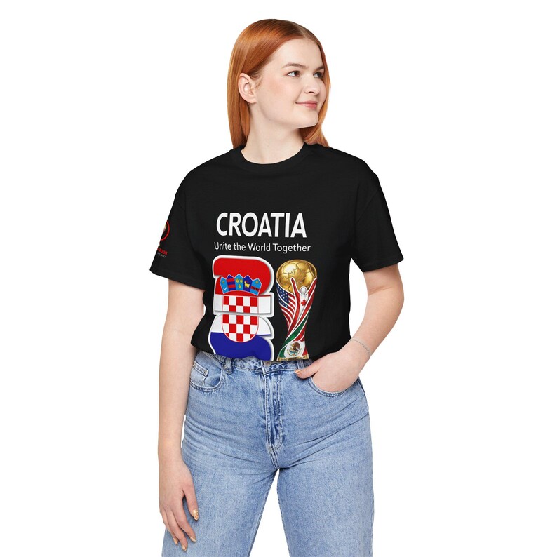 Camiseta de Croacia 2026 con el escudo y el trofeo de la Copa del Mundo / Camiseta para aficionados al fútbol croata imagen 13
