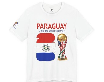 Paraguay 2026, WM Trophy Zahlen T-Shirt | Fußball Fußball Fan Tee - [IMG 088 [WM 2026 - PARAGUAY 001] Weiß