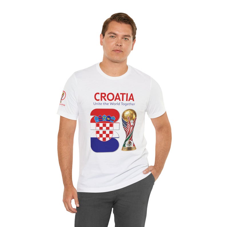 Croatia 2026, Flag Crest World Cup Shirt | Soccer Tee image 10