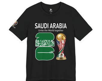 Saudi Arabien 2026, WM Pokal Tee | Fußball Fußball Fan Shirt - [IMG 094 [WM 2026 - QATAR 001] Weiß