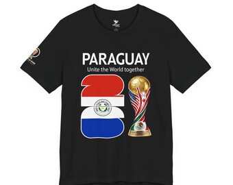 Paraguay 2026, WM 2026 Tee | Fußball Fan Shirt - [IMG 089 [WM 2026 - PARAGUAY 002] Schwarz
