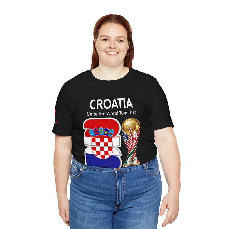 Camiseta de Croacia 2026 con el escudo y el trofeo de la Copa del Mundo / Camiseta para aficionados al fútbol croata imagen 11