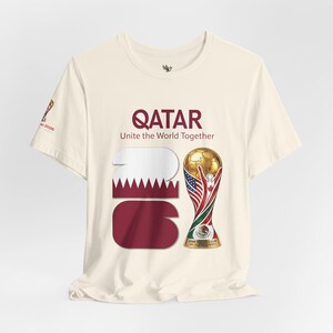Qatar 2026, World Cup Trophy Tee | Qatar flag football shirt - [IMG 092 [World Cup 2026 - QATAR 001] White image 6
