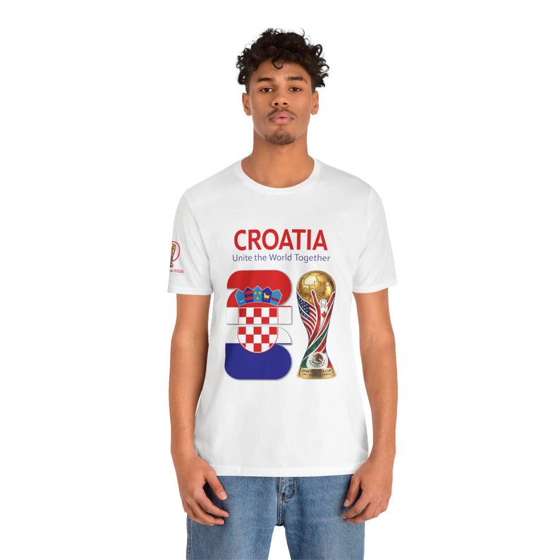 Croatia 2026, Flag Crest World Cup Shirt | Soccer Tee image 8