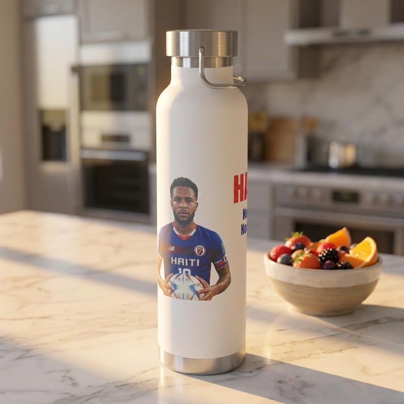 Haiti Soccer Player — 22oz Tumbler