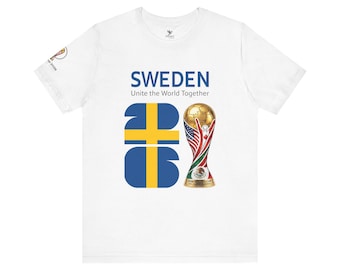 Schweden 2026, Flagge WM 2026, Trophy Tee | Schwedisches Fußball Trikot