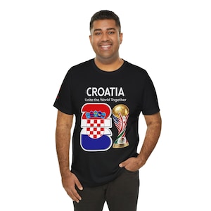Camiseta de Croacia 2026 con el escudo y el trofeo de la Copa del Mundo / Camiseta para aficionados al fútbol croata imagen 12