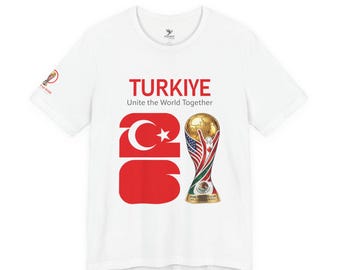 Türkiye 2026, WM Pokal Tee | Türkische Flagge Fussball Trikot