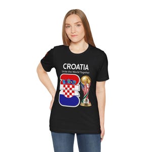 Camiseta de Croacia 2026 con el escudo y el trofeo de la Copa del Mundo / Camiseta para aficionados al fútbol croata imagen 9