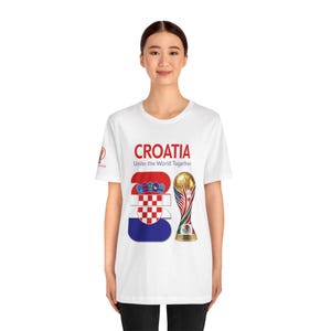 Croatia 2026, Flag Crest World Cup Shirt | Soccer Tee image 7