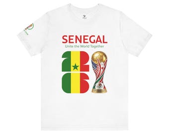 Senegal 2026, WM Flagge Zahlen T-Shirt | Fußball Turnier T-Shirt