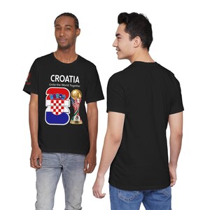Camiseta de Croacia 2026 con el escudo y el trofeo de la Copa del Mundo / Camiseta para aficionados al fútbol croata imagen 17