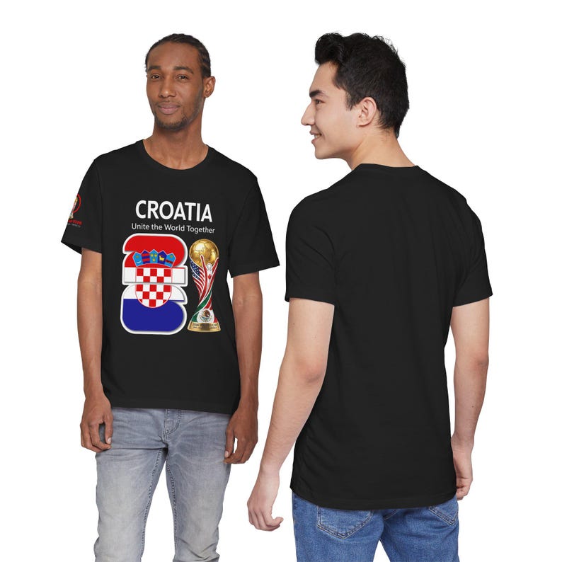 Camiseta de Croacia 2026 con el escudo y el trofeo de la Copa del Mundo / Camiseta para aficionados al fútbol croata imagen 17