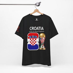 Camiseta de Croacia 2026 con el escudo y el trofeo de la Copa del Mundo / Camiseta para aficionados al fútbol croata imagen 4
