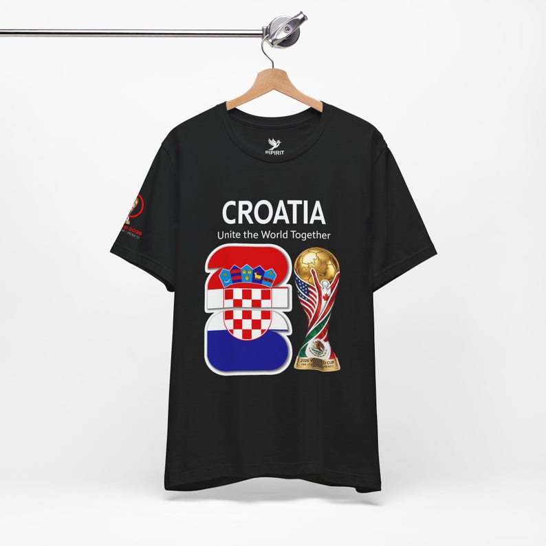 Camiseta de Croacia 2026 con el escudo y el trofeo de la Copa del Mundo / Camiseta para aficionados al fútbol croata imagen 4