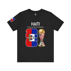 Haiti 2026, World Cup Trophy T-Shirt | Haiti Flag Soccer Tee