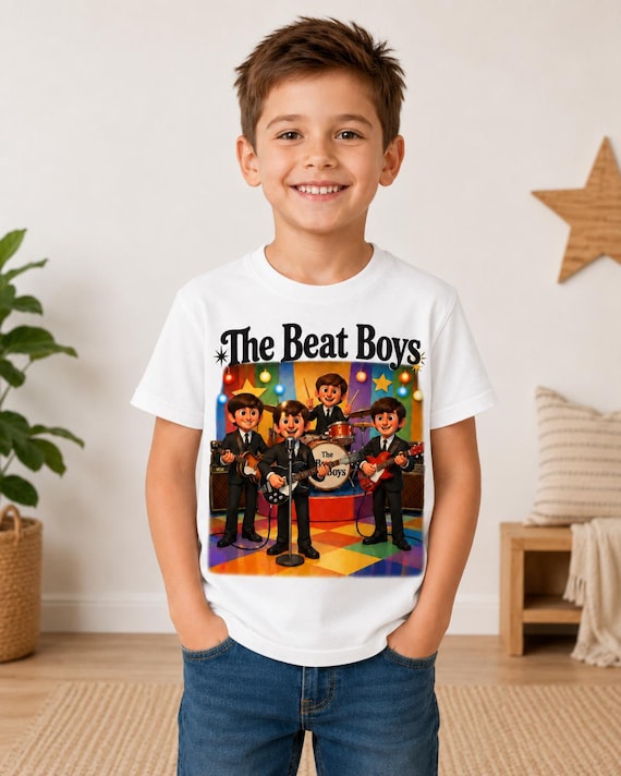 The Beat Boys Youth T-Shirt: Retro 60s Rock Music Tee (DTG Print)