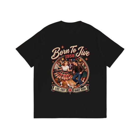 1958 Born to Jive T-Shirt, 50s Rock and Roll Tee, Vintage Dance Gift