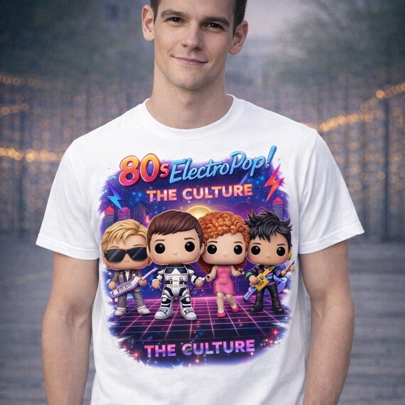80s Electro Pop Shirt: Retro Synthwave Tee, New Wave Music Graphic T-Shirt