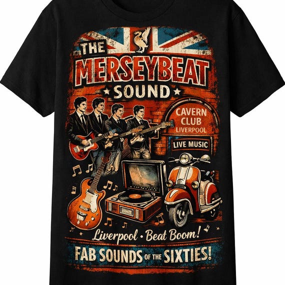 The Merseybeat Sound Shirt | British Invasion | Liverpool 60s Rock & Roll Gift
