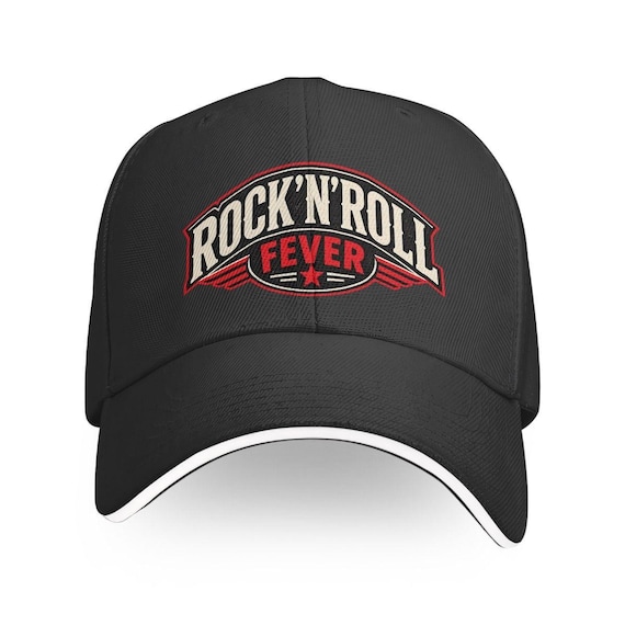 Rock’n’Roll Fever Retro Hat, Vintage Oldies Gift for Rockabilly and Vinyl Lovers