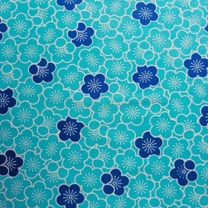 Tissu de tissu bleu sakura de ligth japonais, tissu de courtepointe de tissu d’emballage, tissu kawaii, tissu yukata japonais de kimono