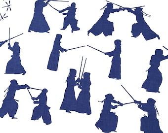 Kendo techniques Japanese Tenugui cotton fabric, kendo bandanna, kendo kata tenugui for boy, kendo wall decoration, nippon budokan fabric