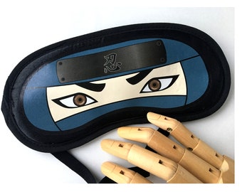 Ninja occhio bendato per bomboniere maschera per dormire per viaggiare, maschera per dormire, maschera per dormire cosplay per occhi da uomo, poliestere paddyng, maschera per adulti divertente