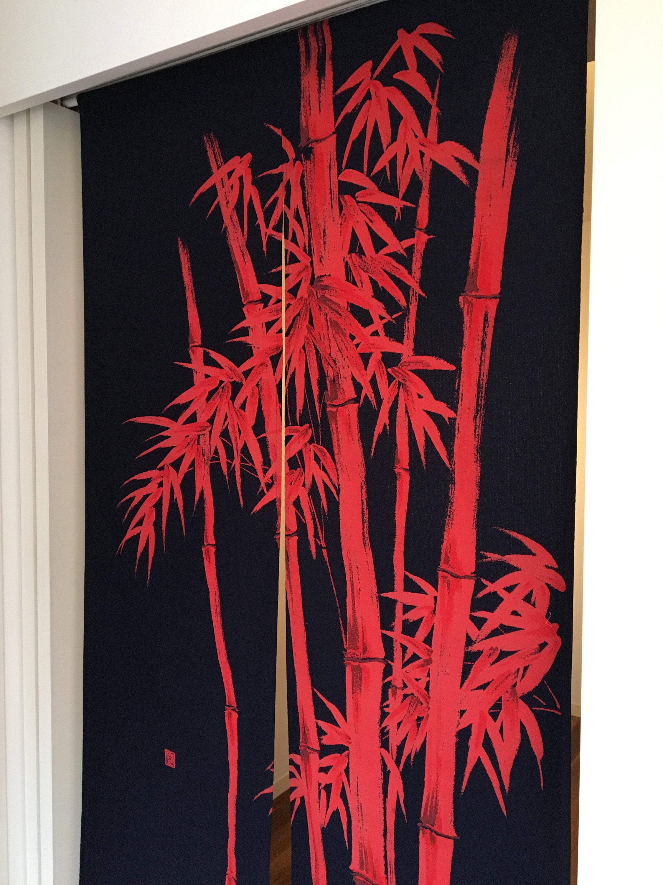 Japanese bamboo noren curtains Order made curtain doorway Etsy