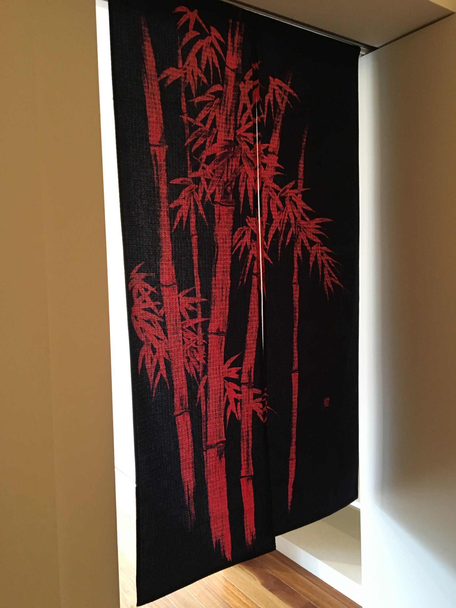 Japanese bamboo noren curtains Order made curtain doorway Etsy