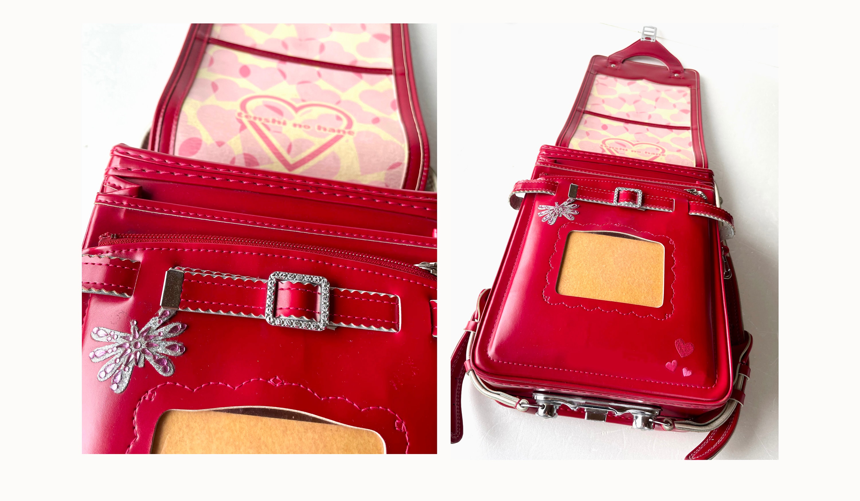 Japanese Vintage School Bag Randoseru Pink Backpack, Lightweight ...