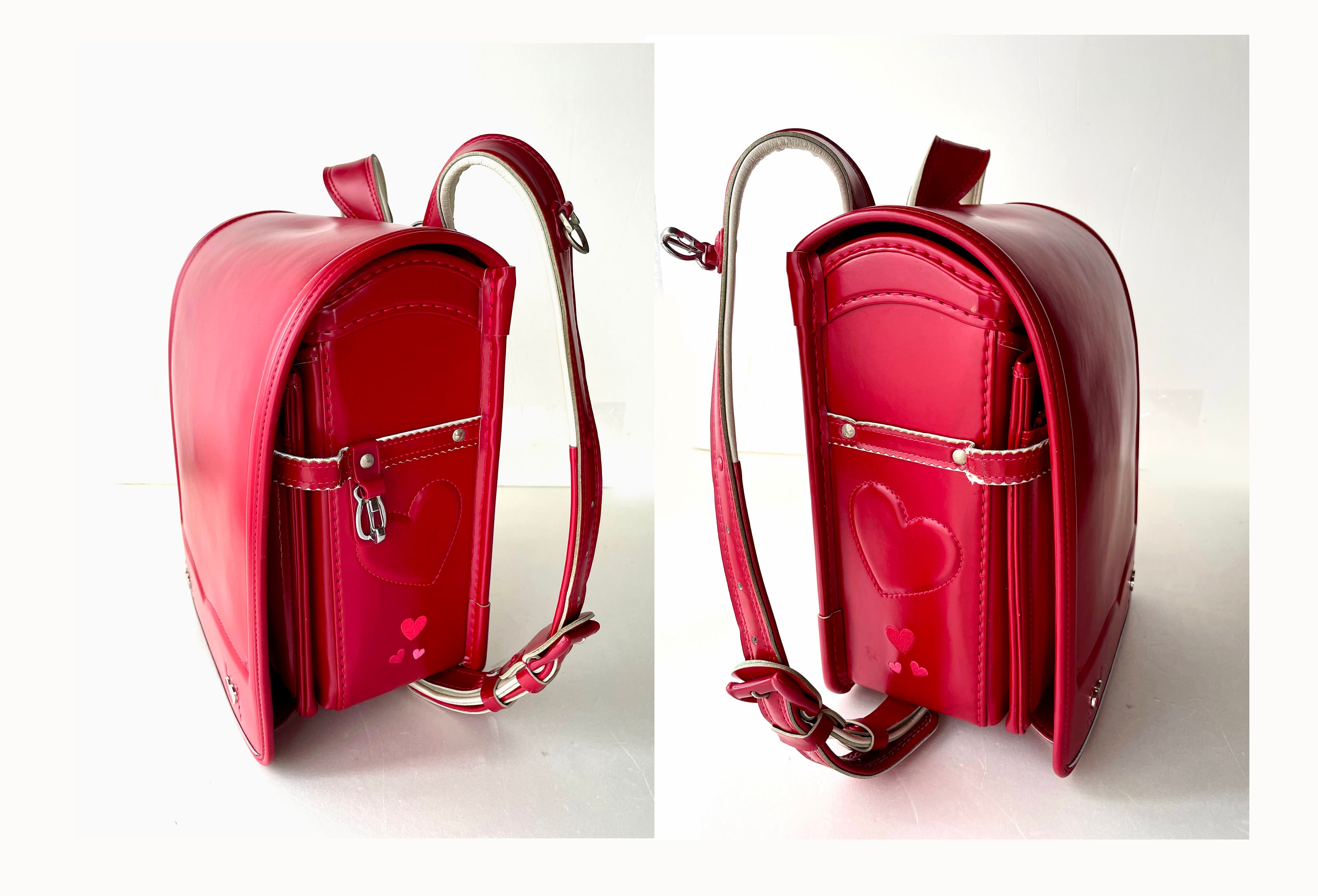 Japanese Vintage School Bag Randoseru Pink Backpack, Lightweight ...