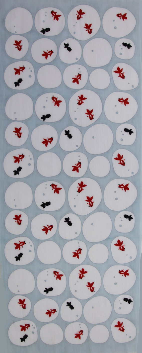 Tissu tenugui japonais poisson rouge kawaii, et noir, tissu kingyo kawaii, rouge tenugui japonais coton, tissu de kimono, yukata tissu, couette tissu d19872 Tissu tenugui japonais poisson rouge kawaii, et noir, tissu kingyo kawaii, rouge tenugui japonais coton, tissu de kimono, yukata tissu, couette tissu d19872