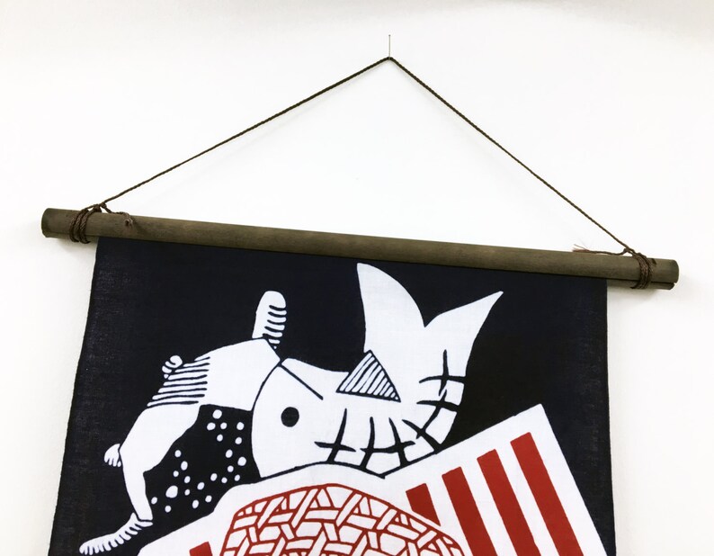 Tenugui Fabric Hanger Made of Wood Wall Fabric Hanger Wall Etsy