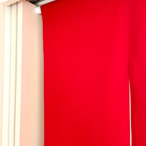 Japanese red noren curtain, 3 panels red doorway noren, window japan curtain, wall fabric panel, red cotton curtain tissue, red tapestry image 4
