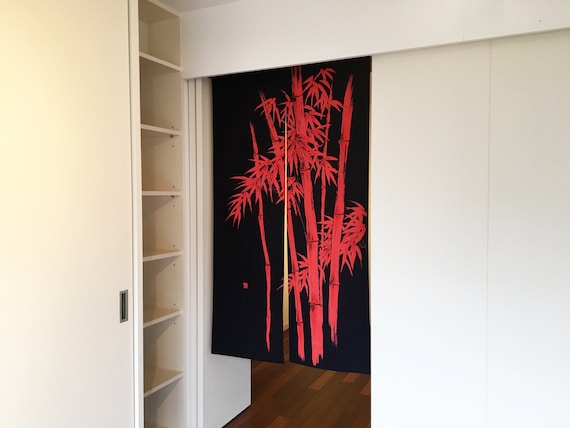 Japanese Bamboo Noren Curtains Order Made Curtain Doorway Etsy
