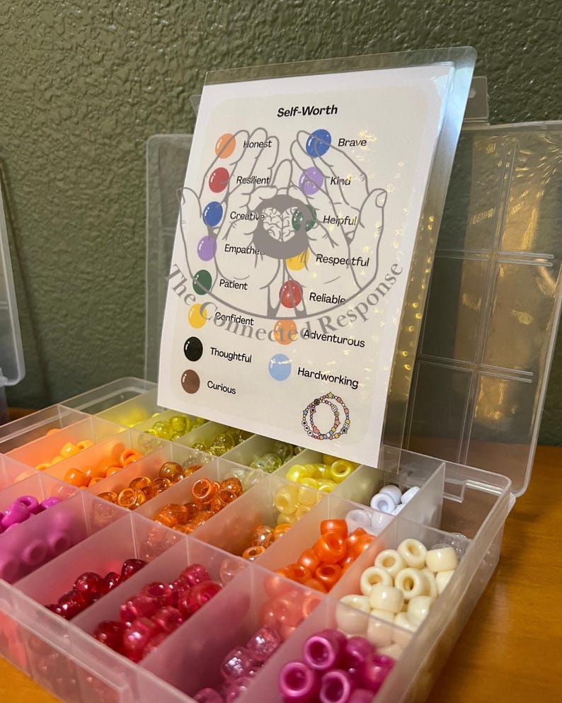 Aktivitetspaket med pärlterapi för barn | Resurs för rådgivning om självkänsla, känslor, vänskapsfärdigheter och copingfärdigheter bild 3