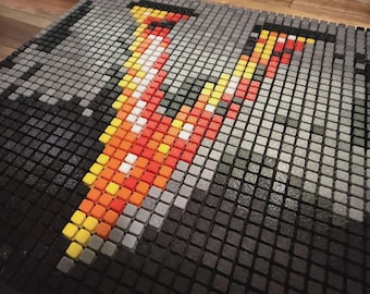 Custom 3D Printed Pixel Art Puzzle Kit, Snap-Together Display Piece