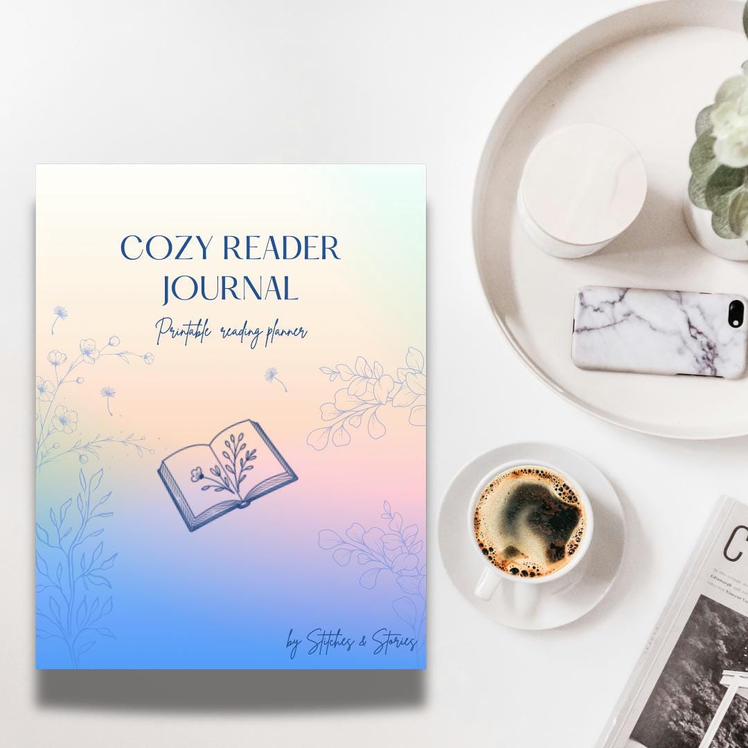 Cozy Reading Journal Printable | Book Tracker Bundle | Reading Planner ...