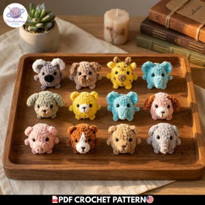 No Sew Animal Crochet Pattern PDF, Mini Amigurumi Collection Tutorial, Small Plushie Patterns Bundle, Handmade Gift Ideas 12 Pack Animal